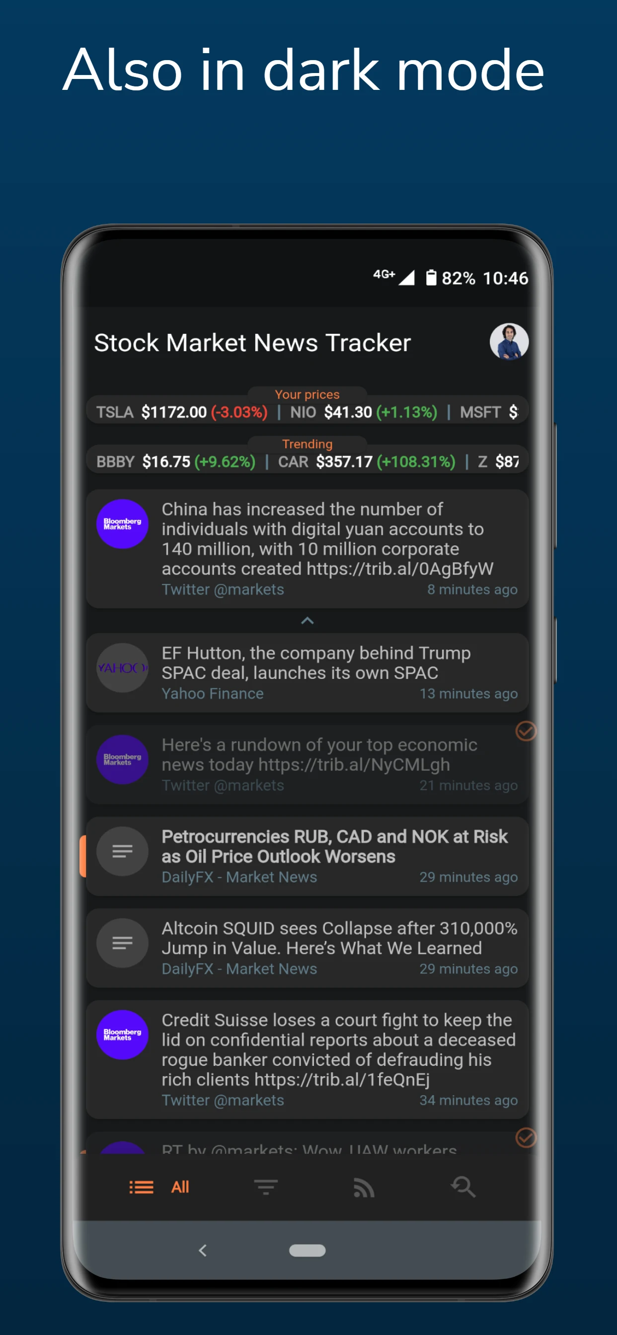 Stock Market News & Alerts Screenshot 5 - App lightmode